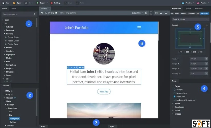 Bootstrap Studio 6 Free Download_Softted.com_