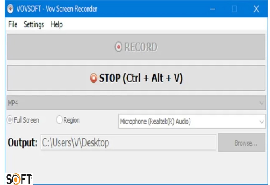 VovSoft Screen Recorder 2022 Free Download_Softted.com_