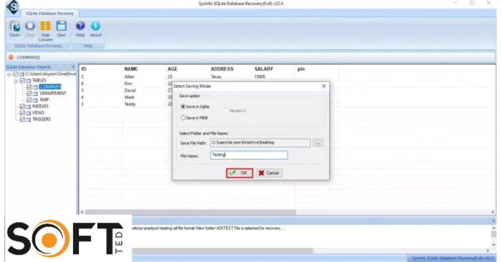 SysInfoTools SQLite Database Recovery 2022 Free Download_Softted.com_