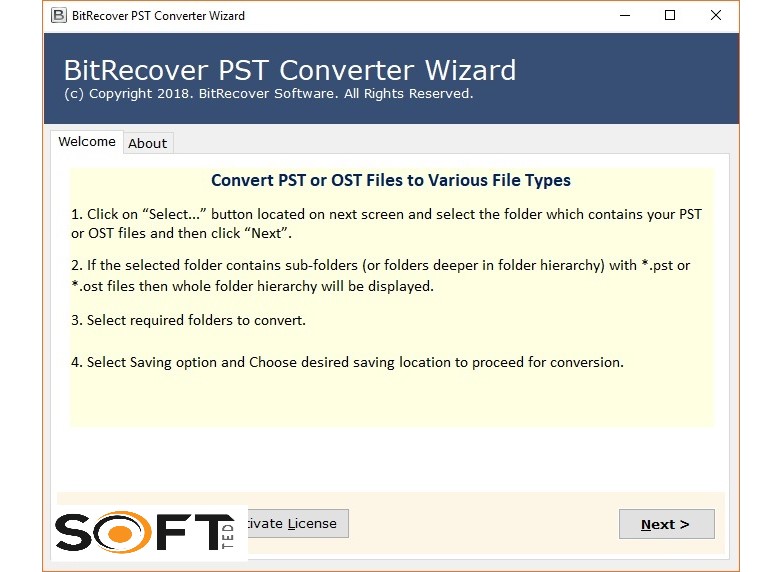 BitRecover PST Converter Wizard 13 Free Download_Softted.com_