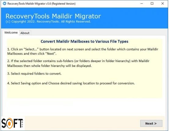 RecoveryTools Maildir Migrator 5 Free Download_Softted.com_
