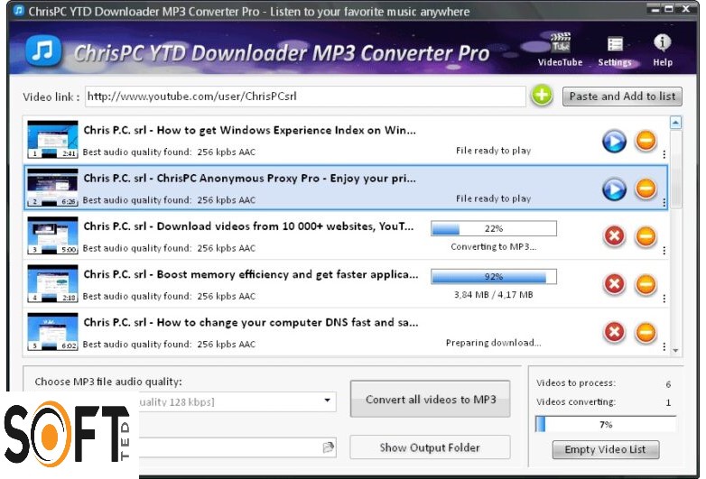 ChrisPC YTD Downloader MP3 Converter 4 Free Download_Softted.com_